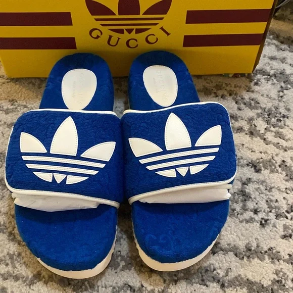 Gucci x Adidas GG Magic Sponge Platform Sandals Gucci x Adidas Men Magic Sponge GG Demetria Platform Sandal  main image 4
